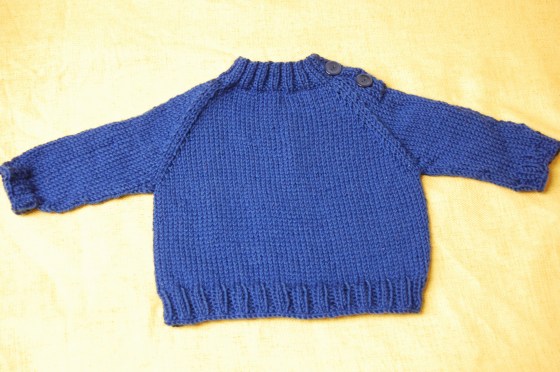 Baby Boy Blue Sweater | Knittybutton